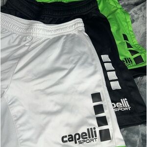3 pc set Capelli of New York White and Black Athletic Shorts